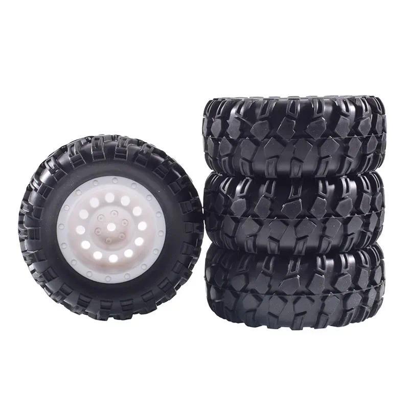 4 ชิ้น 12 มิลลิเมตร Hex 90 มิลลิเมตร 1.9 นิ้วปีนเขา RC ยางและขอบล้อพลาสติกสําหรับ Tamiya MN128 MN86S