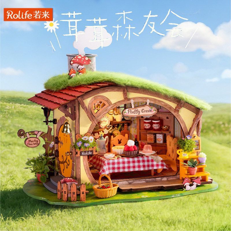[ในสต็อก] rolife rolife rolife diy hut house ปริศนาไม้ทํามือรุ่นสําหรับของขวัญเด็กผู้หญิง