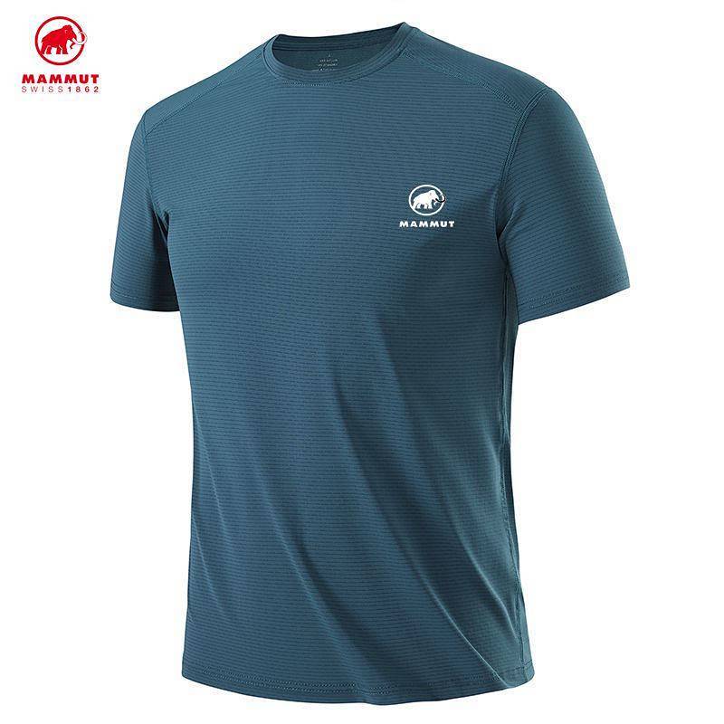Outdoor Sports Large Size Ice Silk Short Sleeve round Neck T-shirt Men's Summer New Breathable Quick