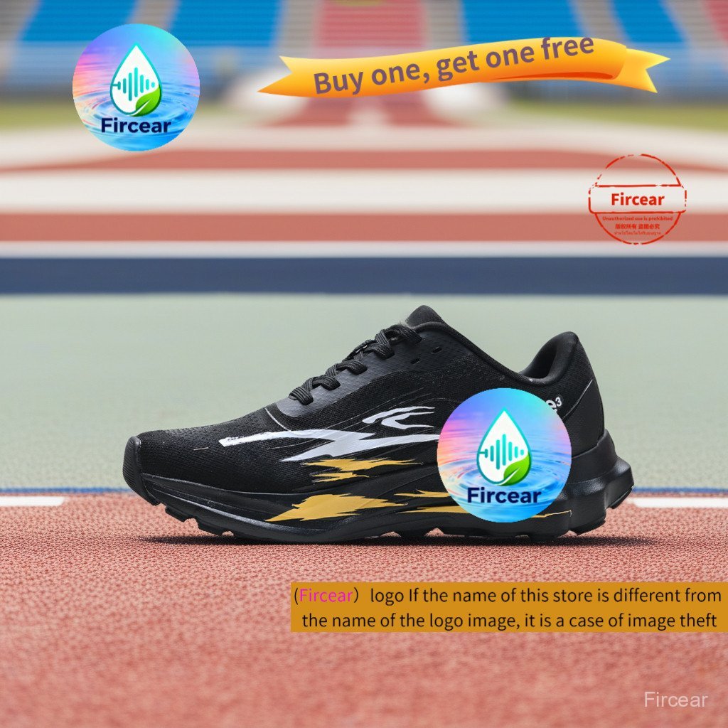 จัดส่งฟรี RUNNER Black Gold รองเท้าวิ่งระบายอากาศ I22N