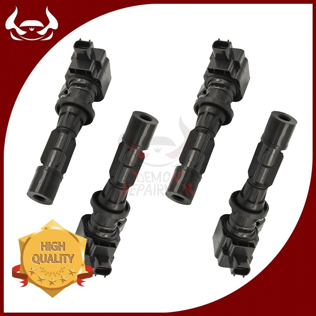 1/4PCS คอยล์จุดระเบิด 6E5G12A366 1716750 1404981 6E5G12A366AD 6E5Z12029AA UF516 สําหรับ Ford- Fusion