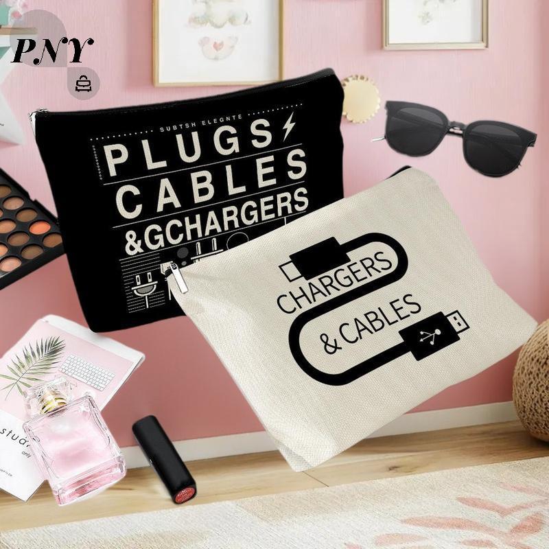 [PNY] Zippered Linen Bag Lipsti Bag Travel Makeup Bag Women School Teacher Cosmetic Pouch Wallet Por