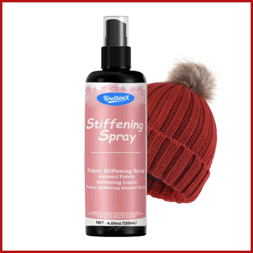 Fabric Stiffener Spray 120ml Quick Drying Long-Lasting Setting สเปรย์ผ้ากาวสําหรับซ่อมหมวก Auto postermy