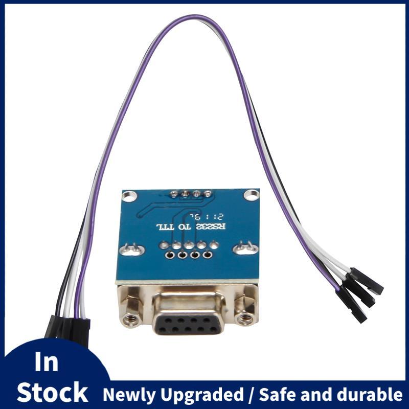 MAX3232 RS232 พอร์ตอนุกรมไปยังโมดูลแปลง TTL DB9 Connector W/ 4 สายกระโดด