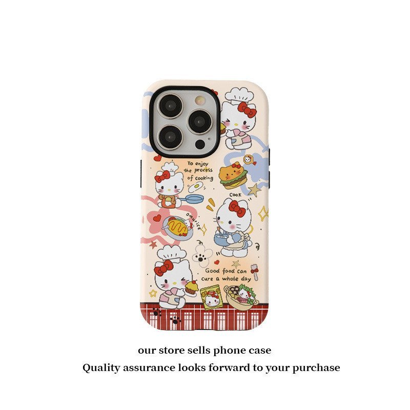 เคสโทรศัพท์โทรศัพท์ เหมาะสําหรับ iPhone ins Chef Hello Kitty Film 2 in 1 เหมาะสําหรับ iPhone 17 Pro/