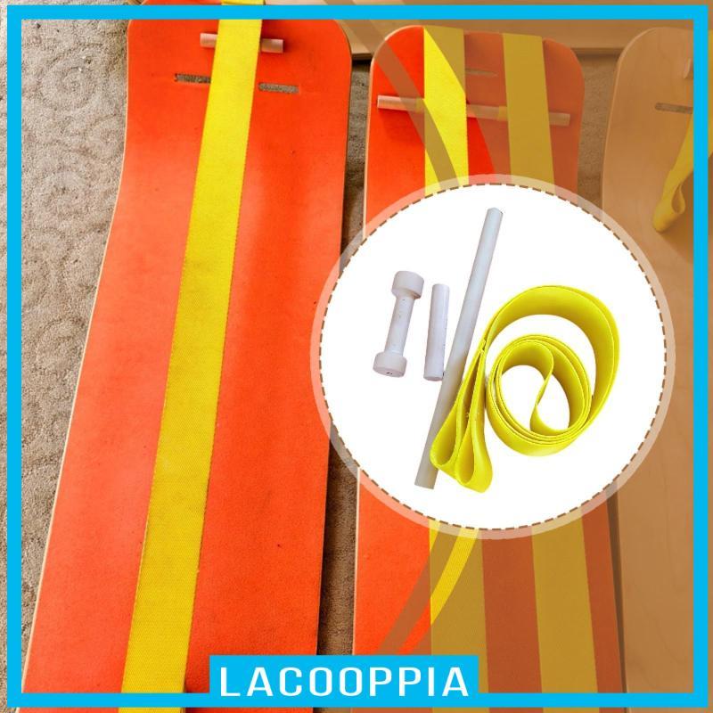 [Lacooppia] สายรัดกระดาน Wobble ออกกําลังกายพร้อมแท่งบีชอุปกรณ์เสริมบอร์ดสมดุลอเนกประสงค์สําหรับการฝ