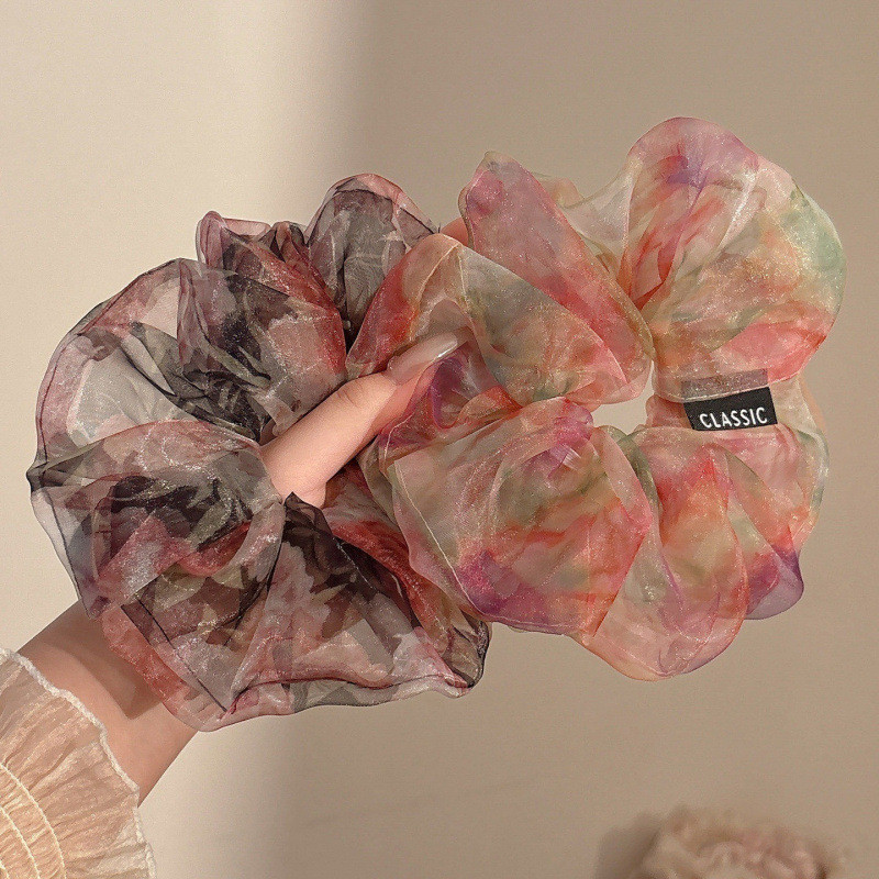 Cloud Seersucker Gauze Hair Tie หญิง High-End Hair Tie ยางรัด Tie Head Hair Tie Ball อุปกรณ์เสริมผม
