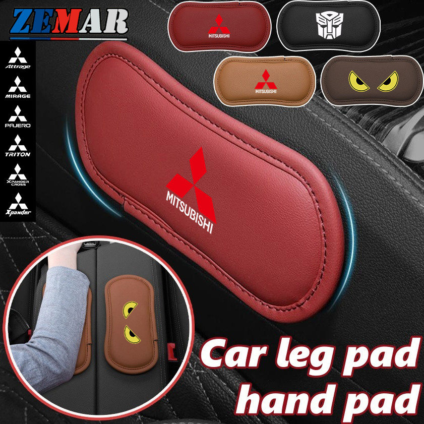 Mitsubishi แผ่นหนังรองเข่าสำหรับรถยนต์ เบาะรองข้อศอก Auto door Center Control armrest Soft Pad ภายใน