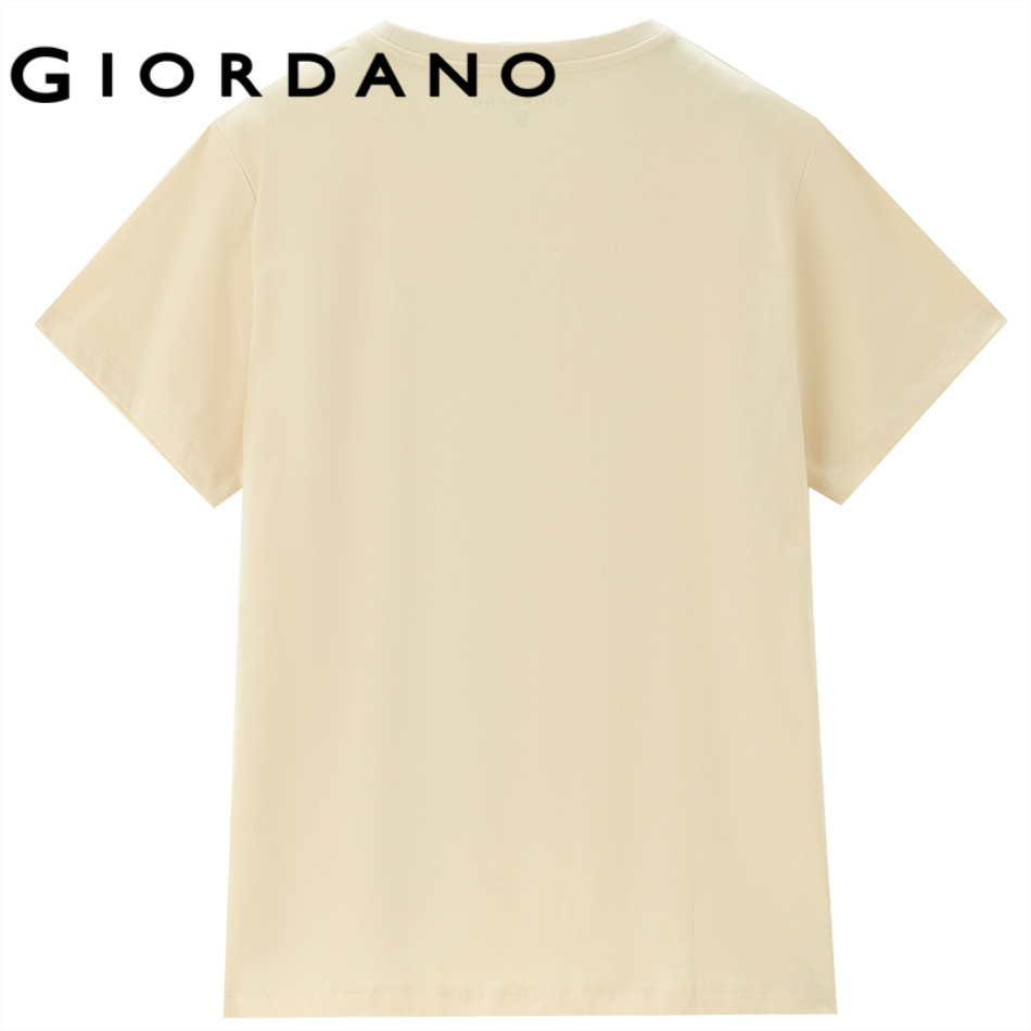 GIORDANO WOMEN 100% Cotton panda embroidery short sleeve tee 13325326 ราคา ถูกที่สุด ดีลบีเคเค แกลเลอรีภาพที่ 3