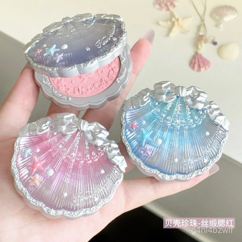 Flower Knows New Flower Knows Shell Pearl Relief Silk Satin Blush