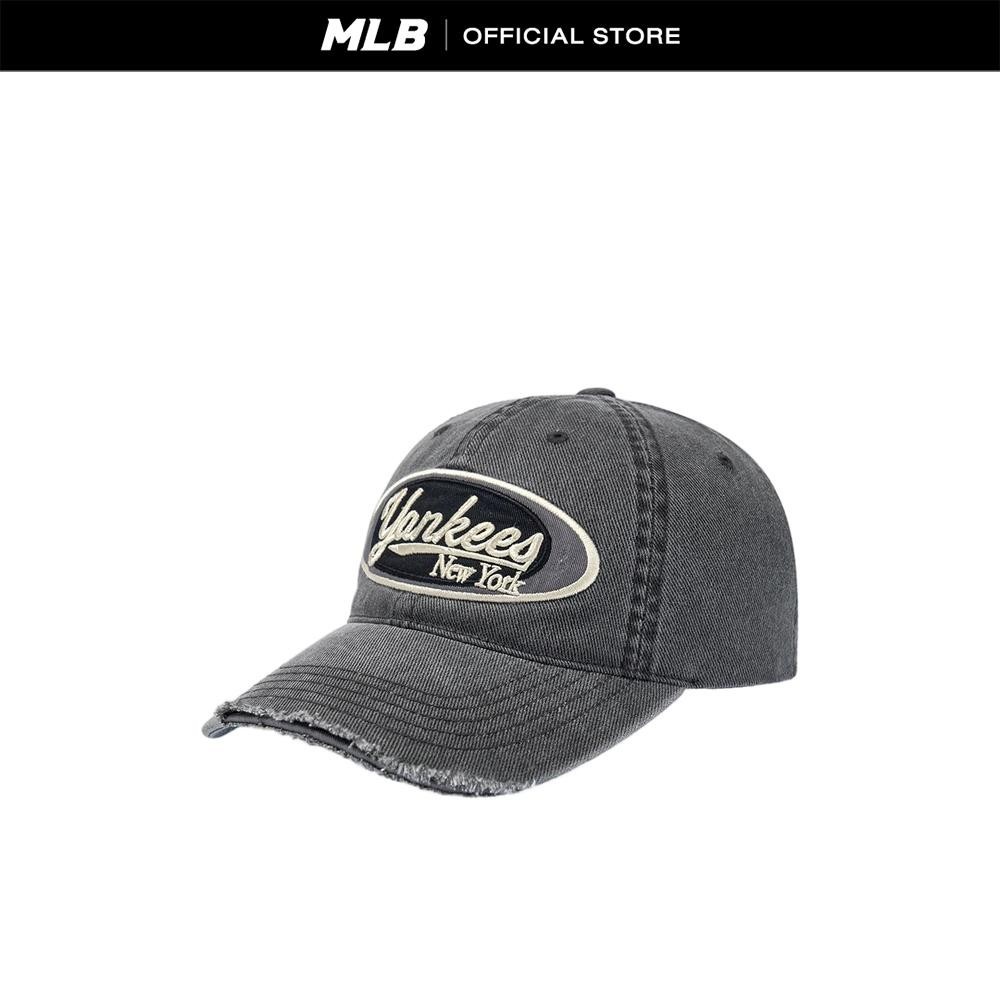 MLB หมวกแก๊ป ยูนิเซ็กส์ Vintage Pigment Wappen Unstructured Ball Cap รุ่น 3ACPV265N 50CGS สีเทาชาร์โ