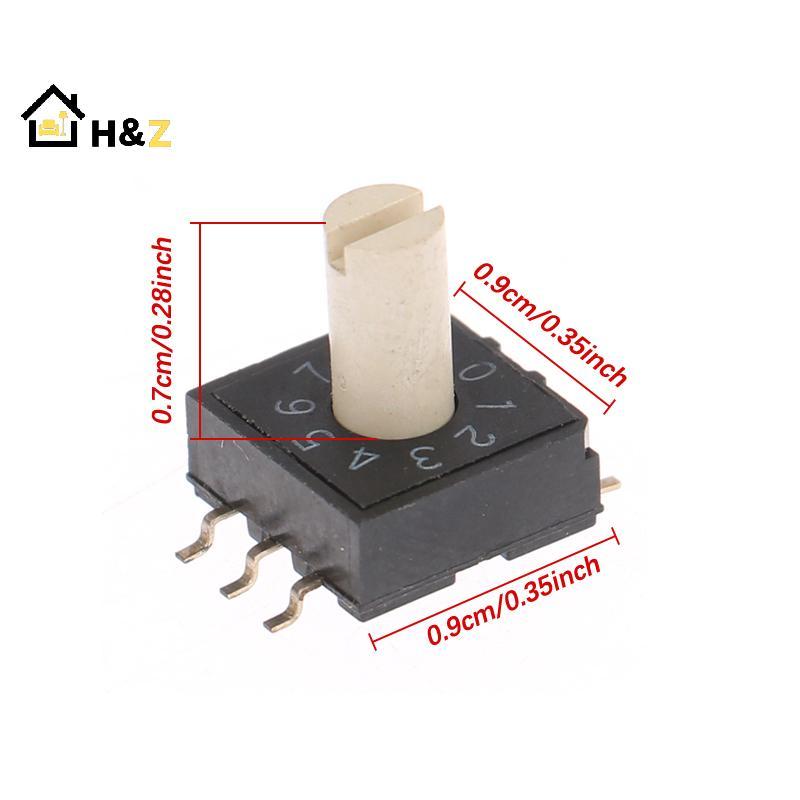 Kaleidoscope RM3HAF-10 Rotary Dial Switch 10 0-9 Coding Switch Patch 3:3 พร้อมที่จับ Rotary Coding S