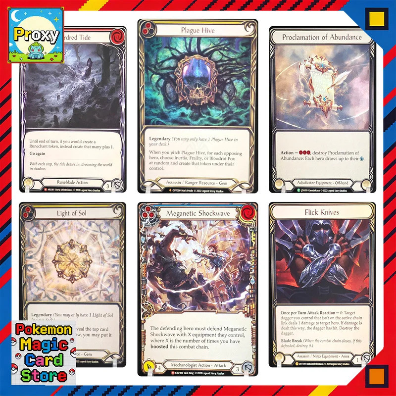 เนื้อและเลือด FOIL Proxy การ์ด Maximum Velocity Lumina Ascension Herald of Erudition FIick มีด FAB T