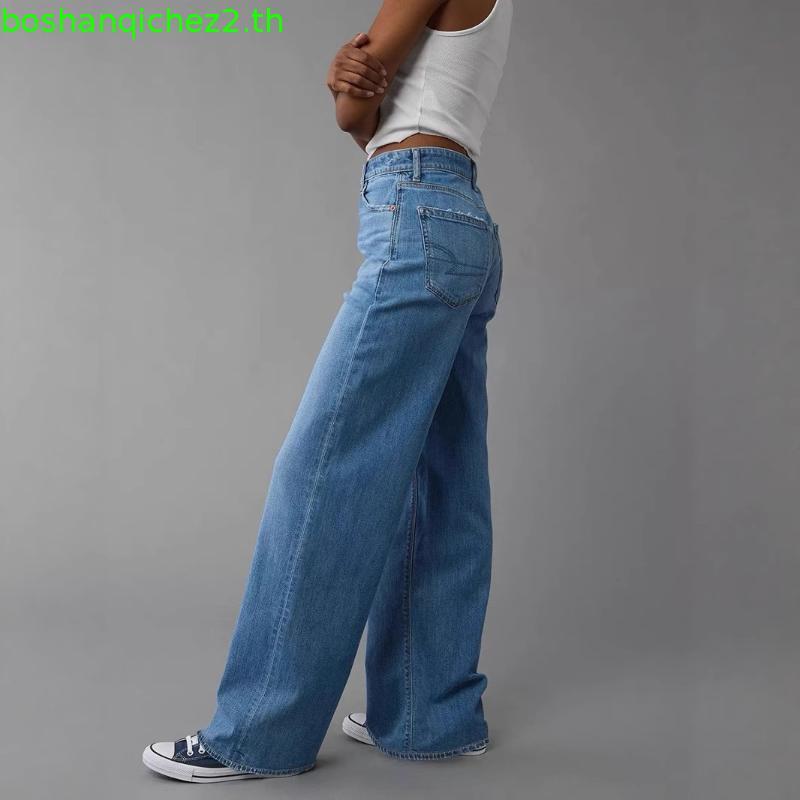 ยีนส์ Nammon Jeans NM39-NM391 กางเกงยีนส์ทรงกระบอกเอวกลาง รุ่น maya Blue baby jeans - ผ้าไม่ยืด