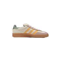รองเท้า adidas Gazelle Retro Indoors สี Off White, Beige Green และ Yellow - มือสองสภาพดี