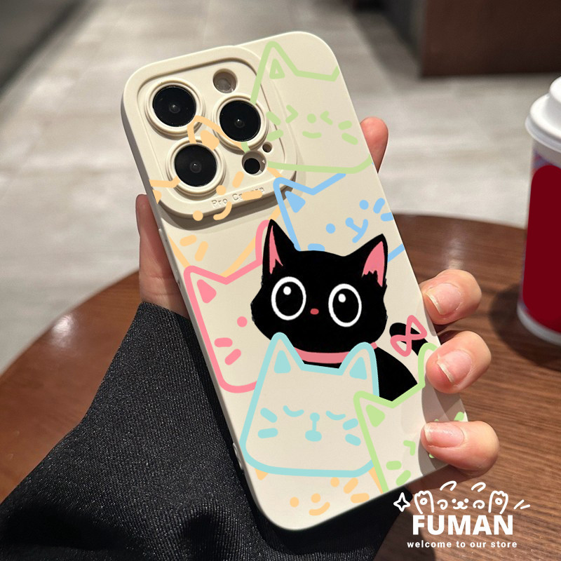 หรูหราแมวดําเคสโทรศัพท์สําหรับOPPO Reno 5 Pro Lite 4 Pro Lite 3 Pro 5Z 4Z 4F 2 Z 2Z 2F 5G 4Gน่ารักสา