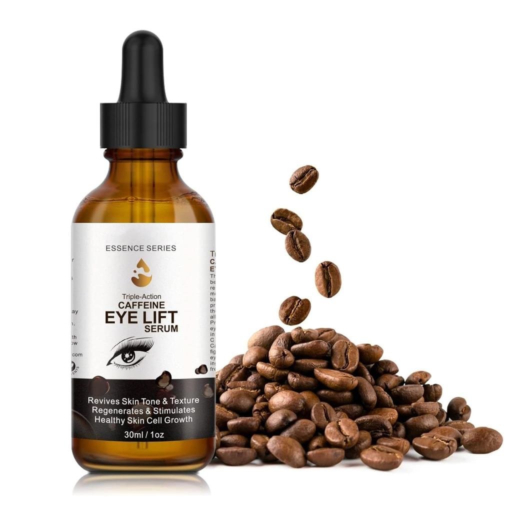 Caffeine Eye Serum - with EGCG, Vitamin C, Hyaluronic Acid, Collagen, Caffeine Eye Lift Serum - Redu