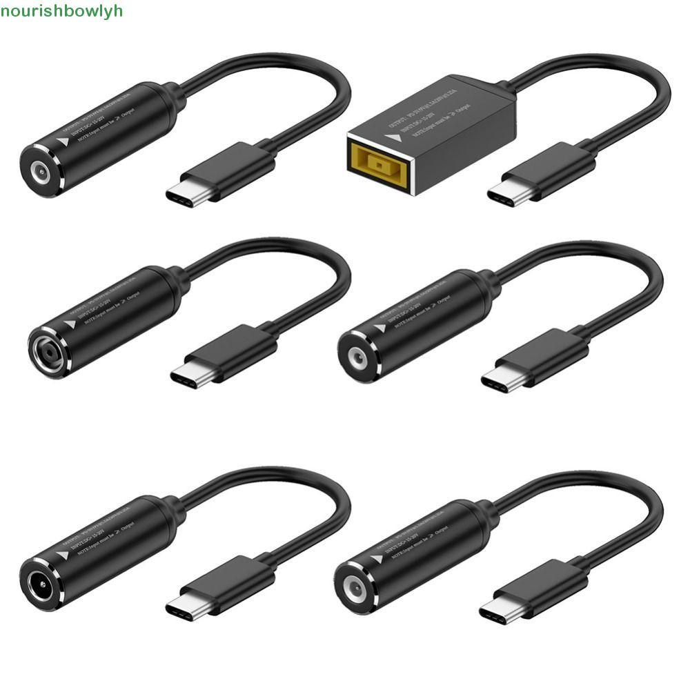 NOURISHBOW Type-C To DC Jack สายชาร์จ, PD 65W PD Output DC To Type-C สายชาร์จ, ติดตั้งง่าย Transfer 