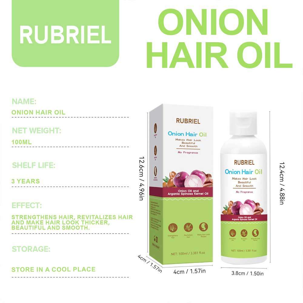 RUBRIEL Onion Oil น้ํามันหอมระเหยดูแลเส้นผม 100ml - เครื่องประดับผม
