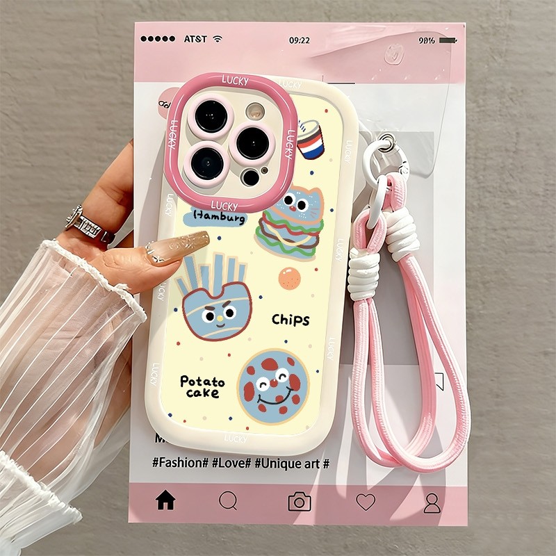 เคส+สร้อยข้อมือ Samsung Galaxy A55 A16 A15 A14 A13 A12 A06 A05S A05 A04S A03S A02S M12 A54 A53 A52S 