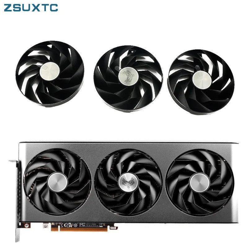 HL 95MMFD10015M12DRX7900XT กราฟิกการ์ดพัดลมเหมาะสําหรับ Sapphire NITRO + AMD Radeon RX7900XT 7800XT 