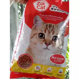 10 ถุง Zoi Cat Dry Cat food mix flavour อาหารแมว โตทุกสายพันธุ์ ซอยแคท รสรวม ขนาด 1 Kg.