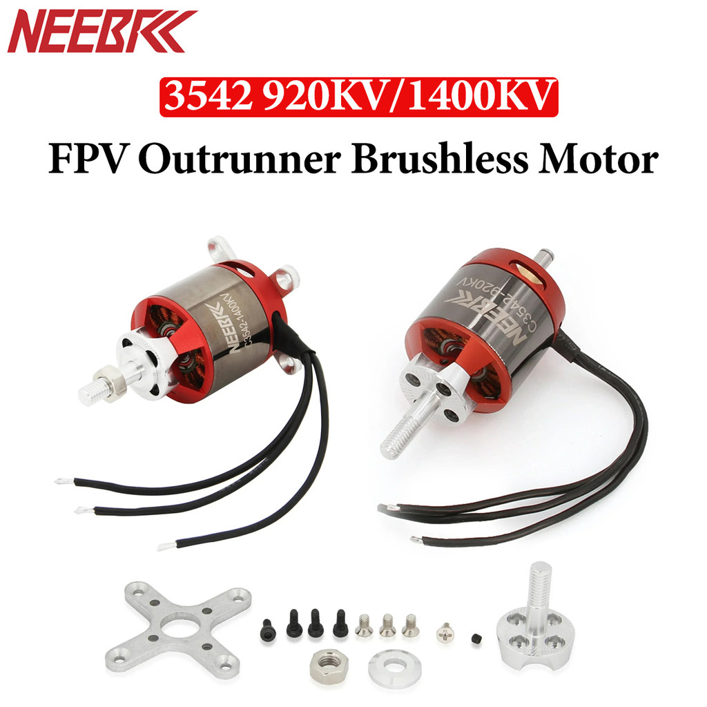 NEEBRC 3542 920KV 1400KV Outrunner มอเตอร์ไร้แปรง 2-4S สําหรับ RC FPV Fixed Wing Glide Drone เครื่อง