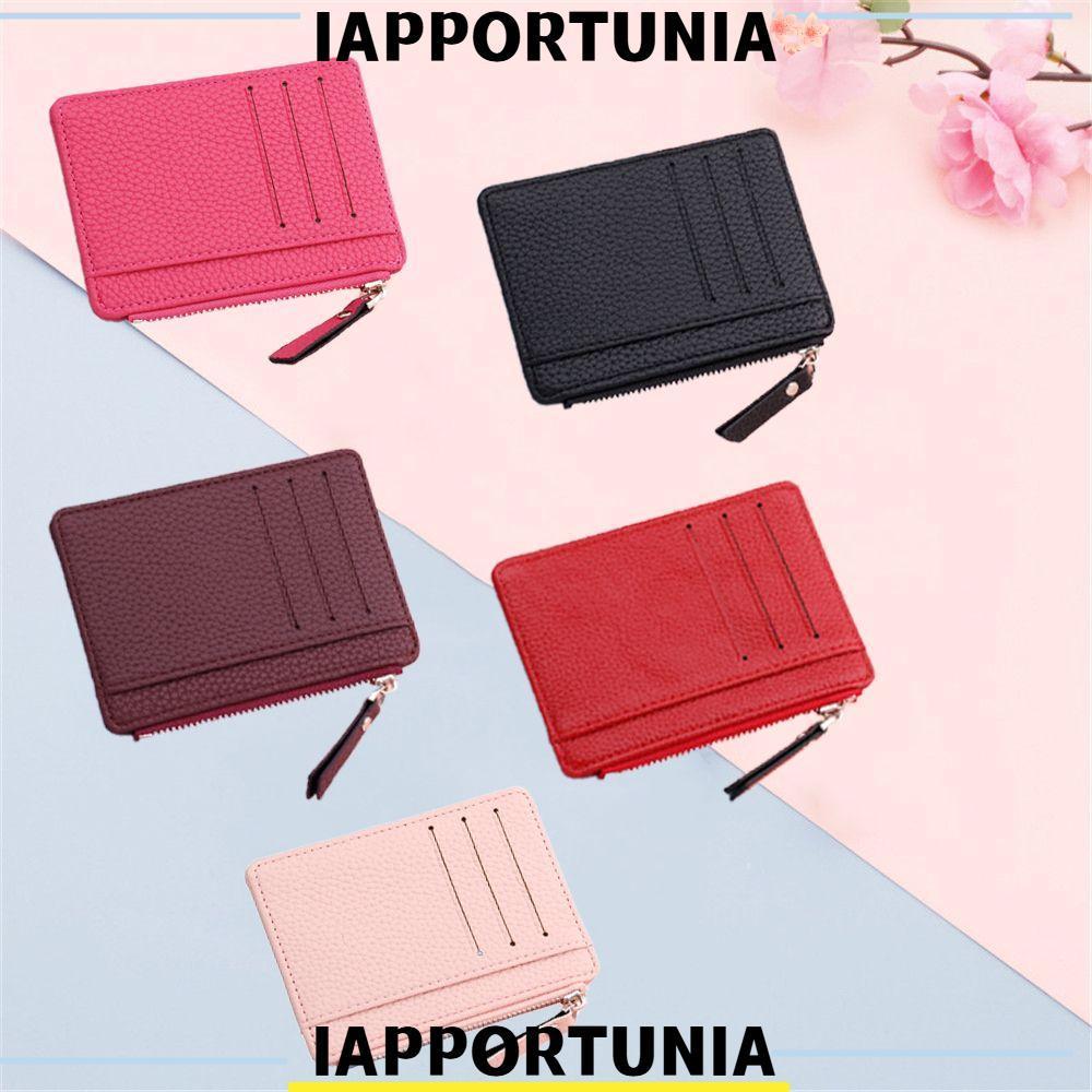 IAPPORTUNIA Wallet Multi-card Bit Coin Bag Card หนัง PU สําหรับผู้หญิง
