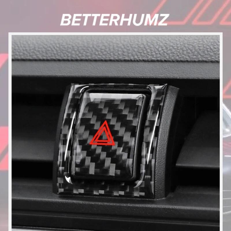คาร์บอนไฟเบอร์สําหรับ Subaru BRZ/Toyota GR86 2021- แผงแดชบอร์ดปุ่มฉุกเฉินสติกเกอร์ Trim ภายในรถปรับแ