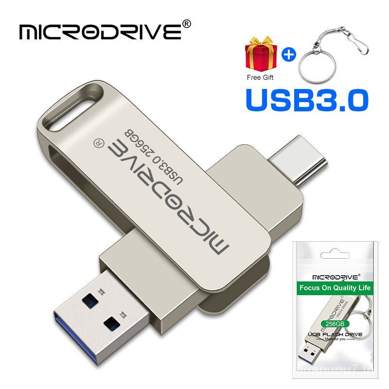 Cross-Border Metal U Disk Car 64g U Disk ความจุขนาดใหญ่ 3.1 คอมพิวเตอร์ Dual-ใช้ USB Disk Type-c โทร