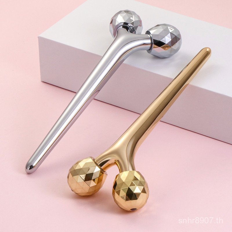 3D Manual Massager โลหะ Skin Care V Face Eye Beauty Stick ยกนวด Firming Facial Roller C1TD