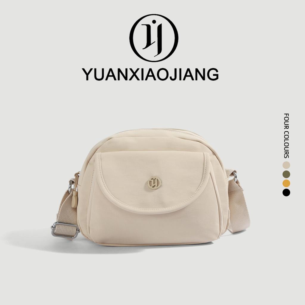 YUANXIAOJIANG กระเป๋าสะพายไหล่ รุ่นใหม่ กระเป๋าสะพายข้าง ดีไซน์มินิมอล น้ำหนักเบา สไตล์ญี่ปุ่น ใช้งานง่าย ทันสมัย