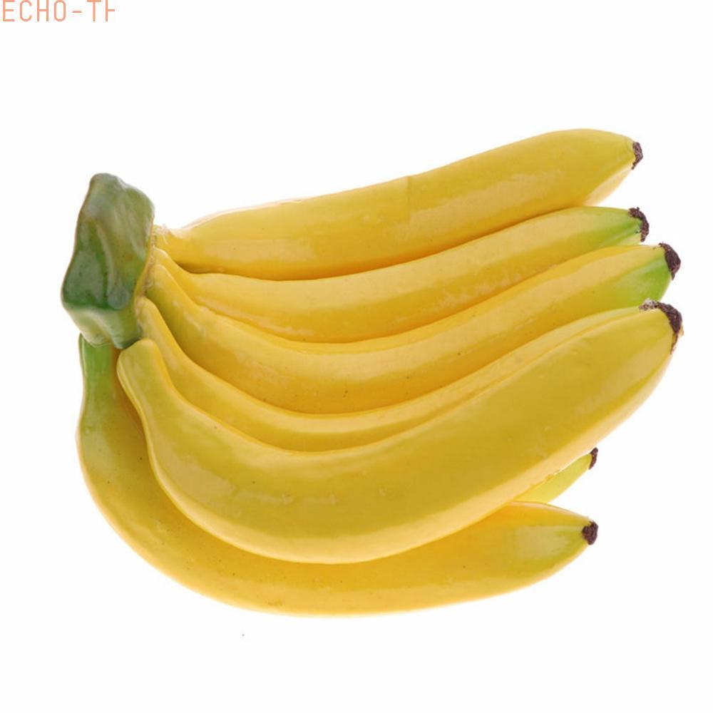 【ECHO】Lifelike Banana Bunch Artificial Plastic Fake Fruits Model Party Home Decors Art【Echo-baby】