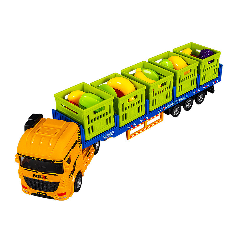 รถบรรทุกของเล่นเด็ก ระบบเฉื่อย ขนส่งผลไม้ ถอดประกอบได้ สำหรับเด็กชาย ของเล่นเด็กชาย รถขนส่งผลไม้ ระบบเฉื่อย - รูปที่ 3