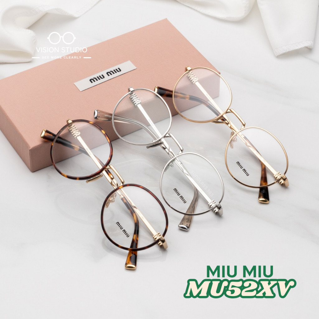 แว่นสายตา Miu Miu รุ่น MU52XV รวมรุ่น ใหม่ ของแท้100% รับประกัน 2 ปีเต็ม พร้อมอุปกรณ์