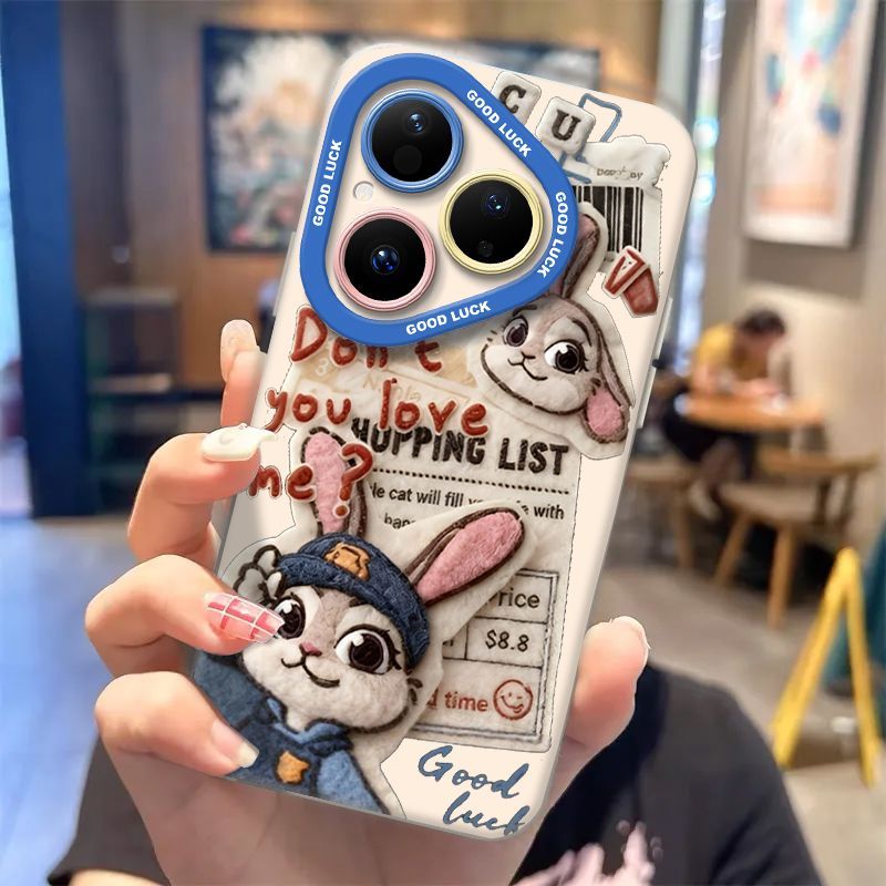 สําหรับ Huawei Pura 80 70 P60 P50 P40 P30 P20 Pro 70 Ultra เคสโทรศัพท์ปลอกการ์ตูนน่ารักกันกระแทกนุ่มเกราะป้องกัน