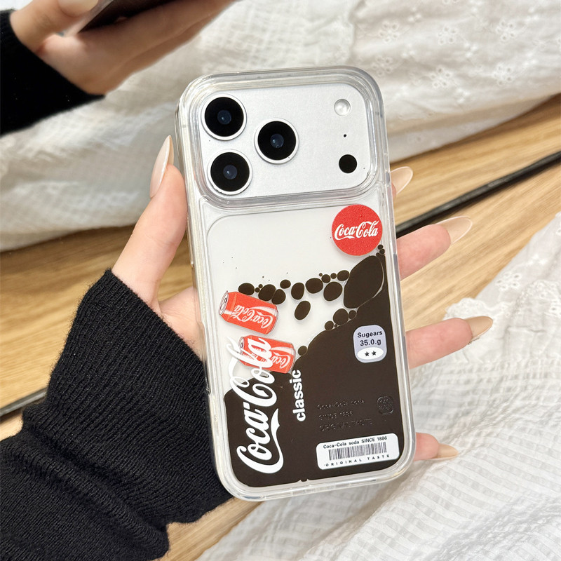 ลอย Coca-Cola ขวดสร้างสรรค์เคสโทรศัพท์สําหรับ iPhone 17 16 15 14 13 12 11 Pro Max X XR XS ฝาครอบ