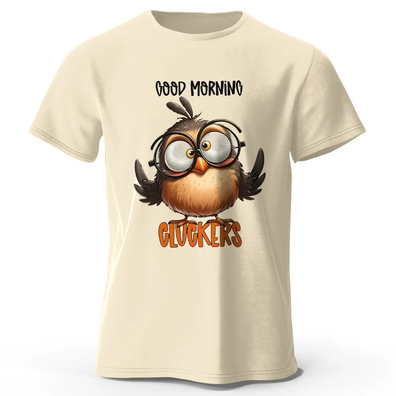 2026时尚 2026 Cartoon Bird Lover พิมพ์เสื้อยืดผ้าฝ้าย 100%,นุ่มและระบายอากาศได้รอบคอแขนสั้นTee,Unisexน