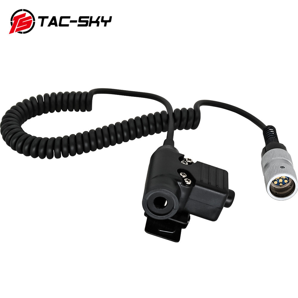 TAC-SKY ลวดสปริงแบบใหม่ U94 6 Pin PTT สำหรับวิทยุ AN/PRC-152 และ AN/PRC-148