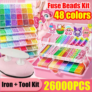Send More DIY 26000 PCS Perler Beads Fuse Beads Kit DIY for Kids Adults 3D Puzzle Set Toy Beads Set