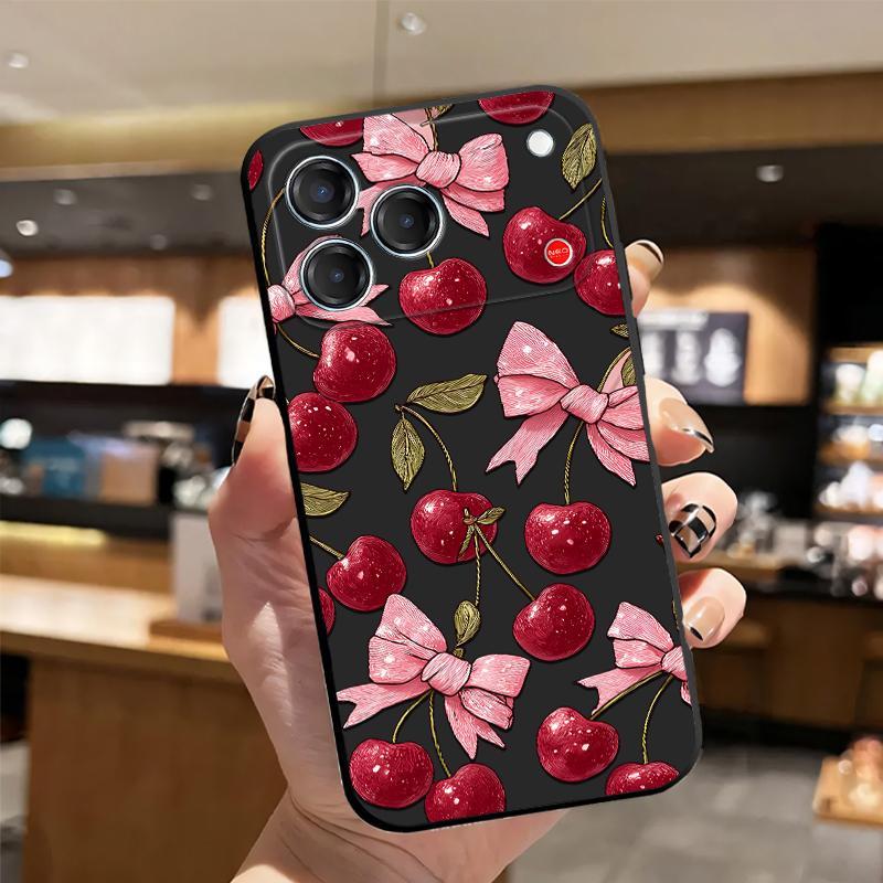สําหรับ ZTE Blade V80 Pro Nubia V80 V80 Pro V80Pro Sweet Cherry Bow tie เคสโทรศัพท์ ZTE V80 Pro ซิลิ