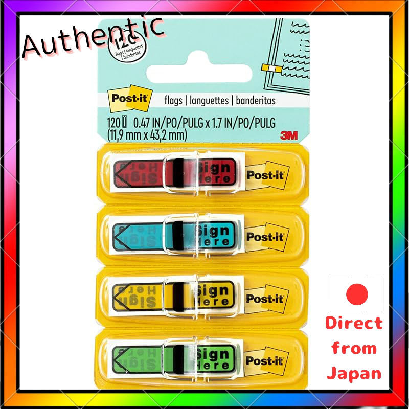 Post-it Flags Sign Here 4-Color Set 684-SH