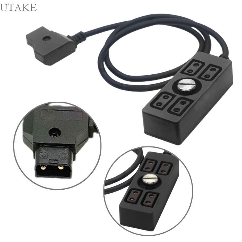 Utake Dtap Power Splitter D-tap Male to 4 Port Female D-Tap Hub Adapter with 1 4Screw ขยาย Power Out