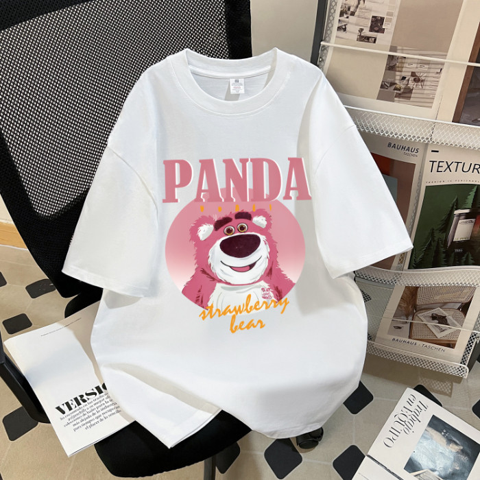 COD พิมพ์ด้านหน้า 200g 230g ผ้าฝ้าย 100% Combed Close Live ผลิตภัณฑ์เดียวกันเสื้อยืดแขนสั้นหลวมผู้หญ