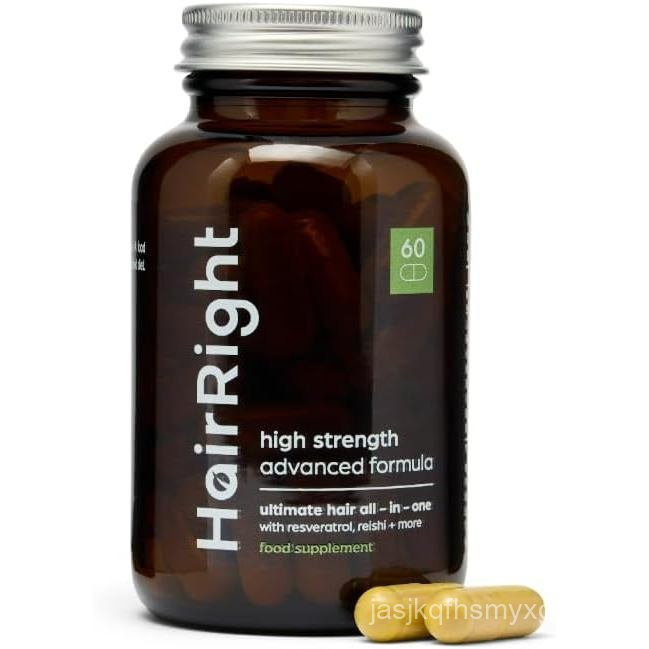 ส่งเสริมการเจริญเติบโตของเส้นผมคอ DHT Blocking Agent HairRight-สูตรดั้งเดิม 100%-สังกะสี, ไบโอติน, แ