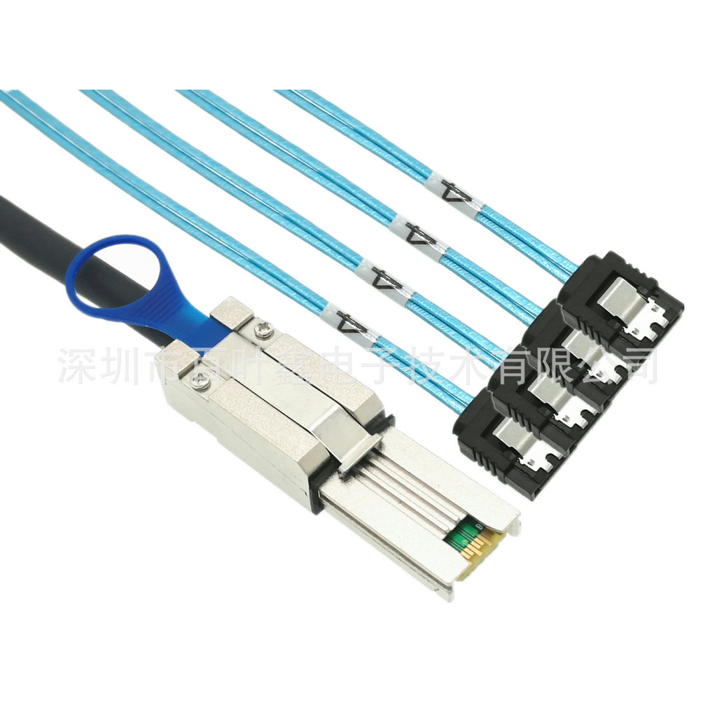 HD 8088 สายเชื่อมต่อเสื้อผ้าความเร็วสูง MINISAS26PSFF-8088 ถึง SATA7P 6G-1.0 M4.6