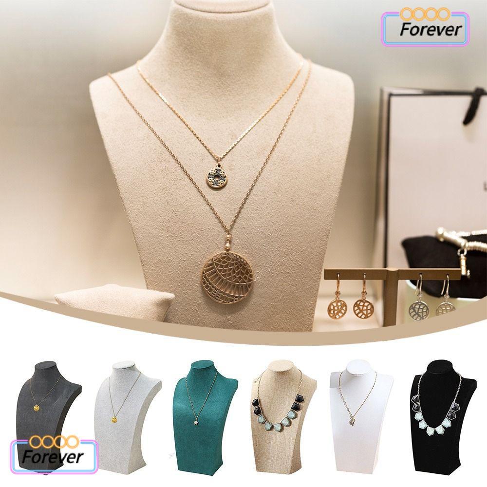 ตลอดไป สร้อยคอขาตั้งตู้โชว์,หุ่นหน้าอกกํามะหยี่คอลเลกชันเครื่องประดับชั้นวาง,ผู้ถือชั้นวางภาพบุคคลร้านค้าตู้แสดงสร้อยคอต่างหูแหวนจี้