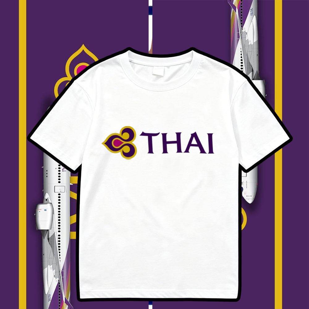 ของที่ระลึก เสื้อยืด พิมพ์ลายเครื่องบิน DISTRO THAI AIRWAYS JETSTAR QANTAS BOEING 2026
