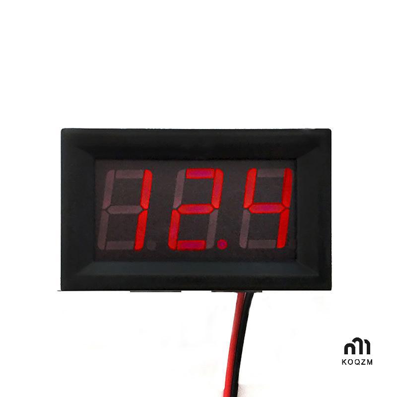 Koqzm เครื่องวัดแรงดันไฟฟ้าแบบดิจิตอล DC 2สายหน้าจอขนาด5-120V พร้อมการป้องกันการเชื่อมต่อแบบย้อนกลับใหม่