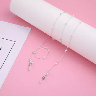 FLTH แฟชั่นแว่นตาโลหะลูกปัดแว่นตาโซ่สาวฤดูร้อนลูกปัด Hangs หน้ากากสายคล้อง Handmade สร้อยคอแว่นตากันแดด Lanyard FLTH